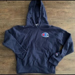 Blue Champion Hooded Sweatshirt